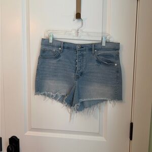 Women's Denim Frayed Hem Shorts